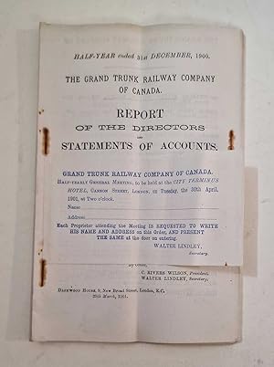 Report of Directors & Statement of Accounts, Dec. 1900