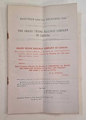 Report of Directors & Statement of Accounts, Dec. 1904