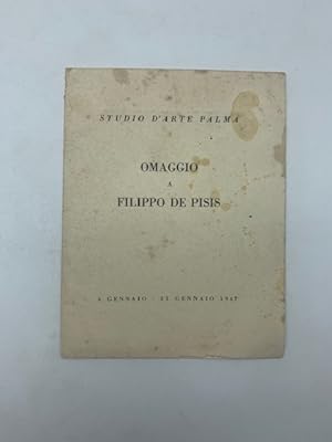 Studio d'arte Palma. Omaggio a Filippo De Pisis. 4 gennaio - 31 gennaio 1947