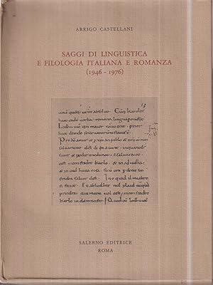 Seller image for Saggi di linguistica e filologia italiana e romanza (1946-1976) 3 volumi for sale by Librodifaccia