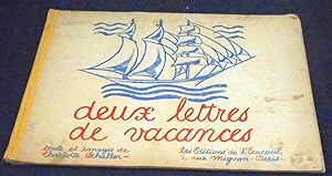 Imagen del vendedor de deux lettres de vacances a la venta por Librairie Sedon