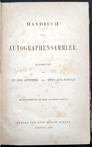 Handbuch für Autographensammler.