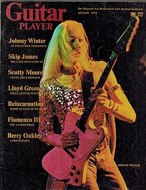 Bild des Verkufers fr Guitar Player The Magazine for Professional and Amateur Guitarists August 1974 - Johnny Winter Cover zum Verkauf von ! Turtle Creek Books  !