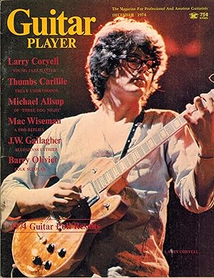 Bild des Verkufers fr Guitar Player The Magazine for Professional and Amateur Guitarists December 1974 - Larry Coryell Cover zum Verkauf von ! Turtle Creek Books  !