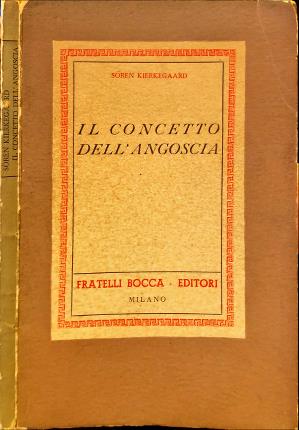 Immagine del venditore per Il concetto dell'angoscia. venduto da Libreria La Fenice di Pietro Freggio