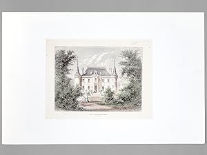 Château Palmer (Cantenac - Médoc) à M. Péreire [ Gravure originale en couleurs ]