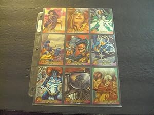 Complete 150 Card Set Fleer Ultra X-Men Cards 1995 + Uncut Promo Card Sheet