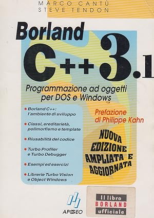 Immagine del venditore per Borland C ++3. 1. Programmazione ad oggetti per DOS e Windows venduto da librisaggi