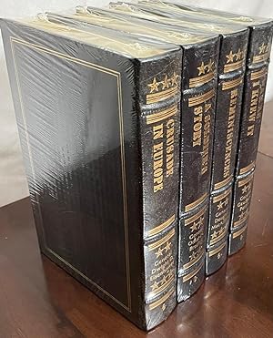 Image du vendeur pour Collection of Books by WWII American Military Leaders - Patton: War As I Knew It / Eisenhower: Crusade in Europe / Bradley: A Soldier's Story / MacArthur: Reminiscences (4 Volume Leather-bound Set) mis en vente par Antique Mall Books