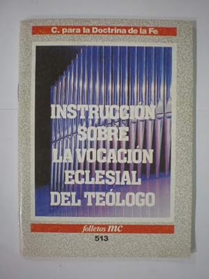 Seller image for Instruccin sobre la vocacin eclesial del telogo for sale by Librera Antonio Azorn