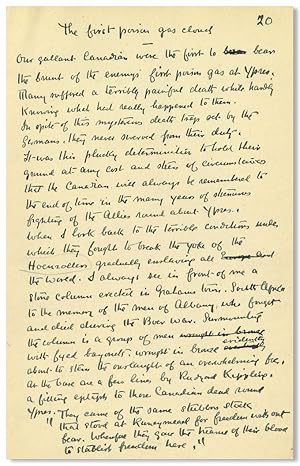 Image du vendeur pour [Autograph Manuscript of Text for:] DAYS OF GLORY THE SKETCH BOOK OF A VETERAN CORRESPONDENT AT THE FRONT . INTRODUCTION BY PHILIP GIBBS mis en vente par William Reese Company - Literature, ABAA