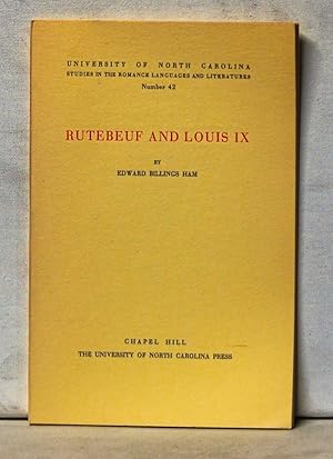 Seller image for Rutebeuf and Louis IX for sale by Cat's Cradle Books