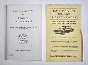 Seller image for English Language Guide to Traffic Regulations Sanctioned by Royal Decree No. M.49 of Dhu al-Qa-dah 1391 (23 December 1971) WITH [Checklist] Safe Driving Requires a Safe Vehicle for sale by Dendera