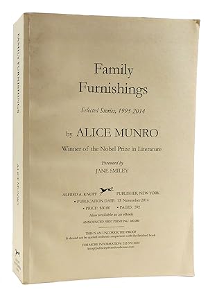 Seller image for FAMILY FURNISHINGS Selected Stories 1995-2014 for sale by Rare Book Cellar