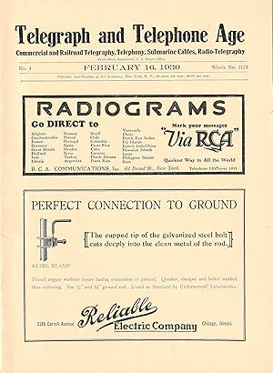 Telegraph and Telephone Age February 16, 1930