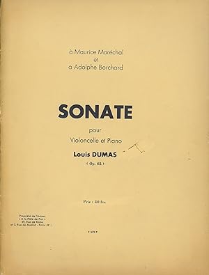 SONATE POUR VIOLONCELLE ET PIANO. (Op. 62).
