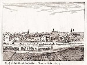 "Siech Kobel zu St. Johanes" - Nürnberg Nuremberg / St. Johannis Siechkobel Leprosenhaus Leprosorium