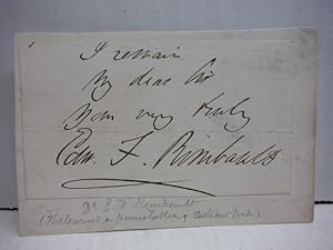 Image du vendeur pour Autograph of Edward Francis Rimbault mis en vente par Imperial Books and Collectibles