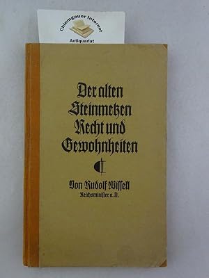 Seller image for Der alten Steinmetzen Recht und Gewohnheiten. for sale by Chiemgauer Internet Antiquariat GbR