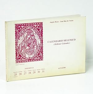 Bild des Verkufers fr Calendario helnico (Hellenic Calendar). Poemas sobre dibujos. zum Verkauf von Librera Berceo (Libros Antiguos)