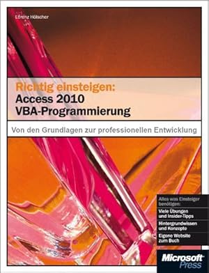 Seller image for Richtig einsteigen: Access 2010 VBA-Programmierung: Von den Grundlagen bis zur professionellen Entwicklung for sale by Studibuch