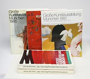 Grosse Kunstausstellung München, Haus der Kunst, 1981, 1982, 1983, 1984, 1985. Konvolut von 5 Aus...