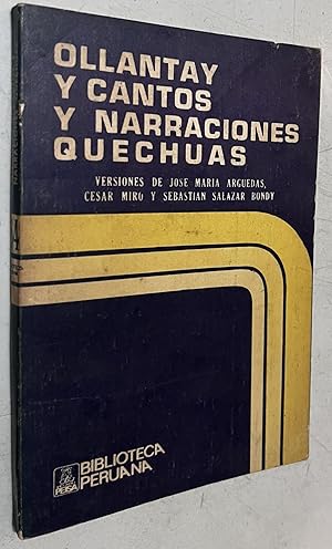 Bild des Verkufers fr Ollanta y Cantos y Narraciones Quechuas zum Verkauf von Once Upon A Time