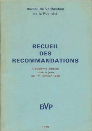 Recueil des recommandations - Collectif