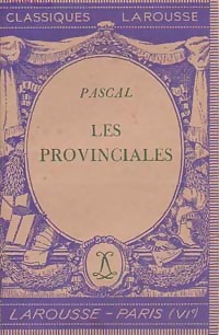 Image du vendeur pour Les provinciales - Blaise Pascal mis en vente par Book Hmisphres