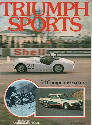 Immagine del venditore per Triumph Sports, 54 Competitive Years (7th in a Series of Portfolios of Comtemporary Road Tests Descriptions, Drawings, and Photographs From the Pages of Autocar Through the Years) venduto da Birkitt's Books