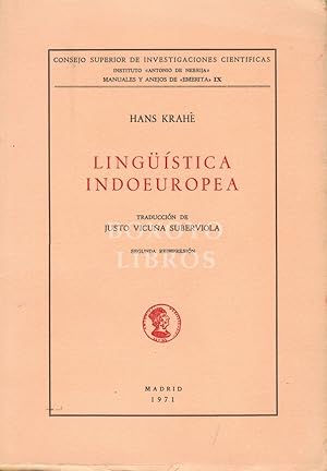 Linguística indoeuropea. Traducción de Julio Vicuña Suberviola