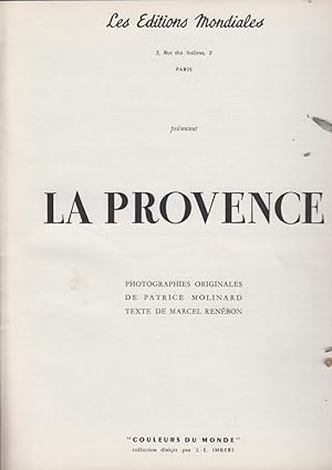 Imagen del vendedor de La Provence a la venta por PRISCA