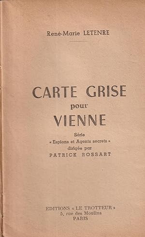 Seller image for Carte grise pour Vienne. for sale by PRISCA
