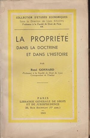 Seller image for La Proprit dans la Doctrine et dans l'Histoire. for sale by PRISCA