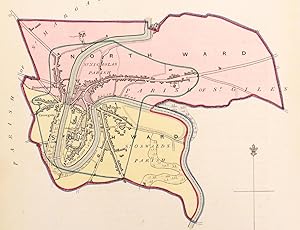 Antique Map DURHAM, City & Street Plan, Dawson Original Hand Coloured 1832