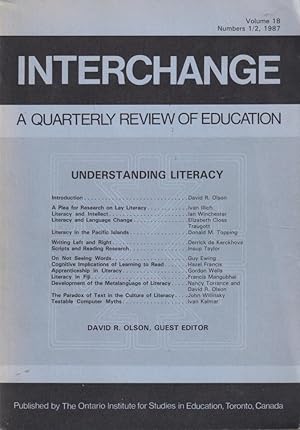 Image du vendeur pour Understanding literacy : a symposium on the psychological, social, and educational dimensions of literacy N1/2 Vol 18 mis en vente par PRISCA