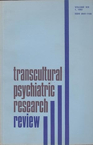 Imagen del vendedor de Transcultural Psychiatric Research Review - Volume XIX - N 1 - 1982. a la venta por PRISCA