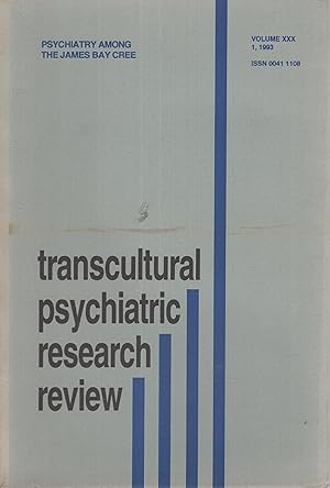 Bild des Verkufers fr Transcultural Psychiatric Research Review - Volume XXX - N 1 zum Verkauf von PRISCA