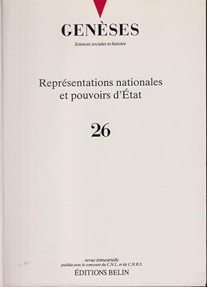 Image du vendeur pour Genses. Sciences sociales et histoire. - N 26 - Reprsentations nationales et pouvoirs d'tat. mis en vente par PRISCA