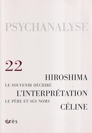 Seller image for Psychanalyse. - N 22 for sale by PRISCA