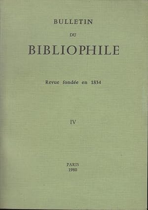 Image du vendeur pour Bulletin du bibliophile - N IV mis en vente par PRISCA