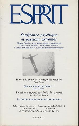 Image du vendeur pour Esprit - N 158 - Souffrance psychique et passions extrmes mis en vente par PRISCA