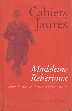 Imagen del vendedor de Madeleine Rebrioux entre France et Italie. a la venta por PRISCA