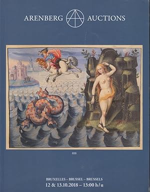 Image du vendeur pour Arenberg Auctions - Vente Publique - Livres & Estampes (Du Vendredi 12 octobre 2018 au Samedi 13 octobre 2018, Bruxelles) mis en vente par PRISCA