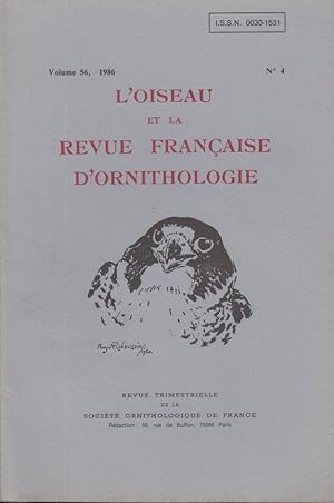 Image du vendeur pour L'Oiseau et la Revue Franaise d'Ornithologie. - Volume 56 - N 4 mis en vente par PRISCA