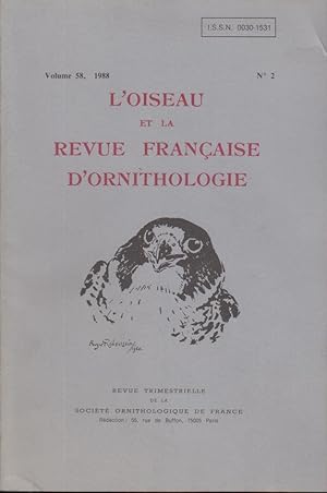 Seller image for L'Oiseau et la Revue Franaise d'Ornithologie. - Volume 58 - N 2 for sale by PRISCA