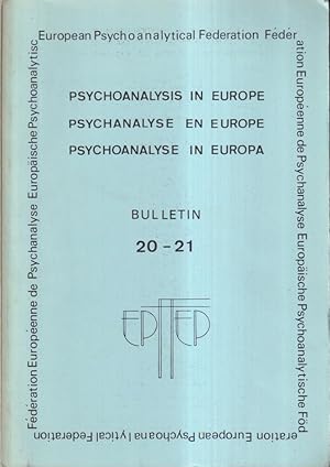 Imagen del vendedor de Psychanalyse en Europe - Bulletin 20-21 a la venta por PRISCA