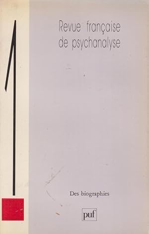 Image du vendeur pour Revue Franaise de Psychanalyse. - Tome LII - N 1 - Des biographies. mis en vente par PRISCA