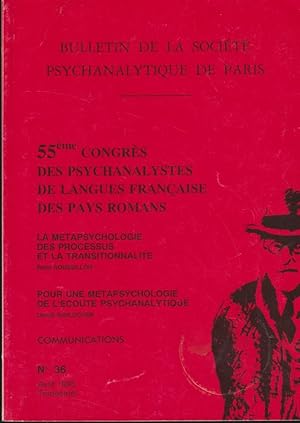 Bild des Verkufers fr Bulletin de la Socit Psychanalytique de Paris - N 36 - 55 Congrs des Psychanalystes de Langues franaise des Pays Romans. zum Verkauf von PRISCA