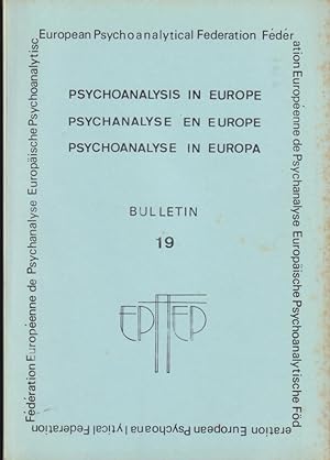 Immagine del venditore per Psychanalyse en Europe - Bulletin 19 venduto da PRISCA